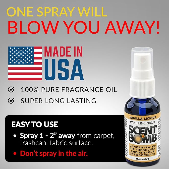 Air Freshener Spray, Long-Lasting Odor Eliminator - Effective Deodorizer for Home & Car, Fresh Room Spray for Kitchen