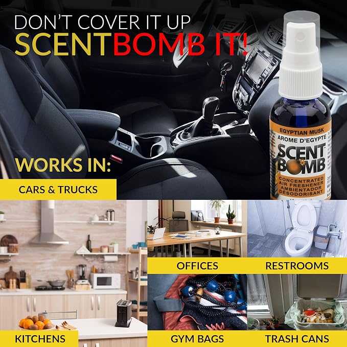 Air Freshener Spray, Long-Lasting Odor Eliminator - Effective Deodorizer for Home & Car, Fresh Room Spray for Kitchen