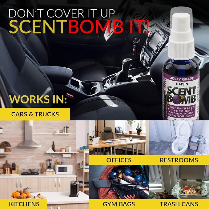 Air Freshener Spray, Long-Lasting Odor Eliminator - Effective Deodorizer for Home & Car, Fresh Room Spray for Kitchen