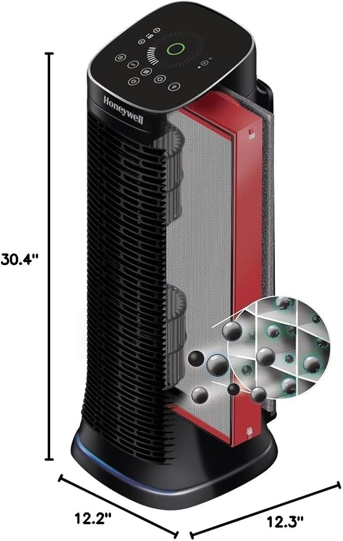 Air Genius Air Purifier for Home, Large Rooms up to 1268Ft2 with Permanent, Washable Filter, Reduces Dust, Pollen, Pet