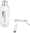 Air Humidifier,300ml Mini Portable Quiet Operation Transparent USB Water Bottle Air Diffuser Fine Mist Automatic Power Off
