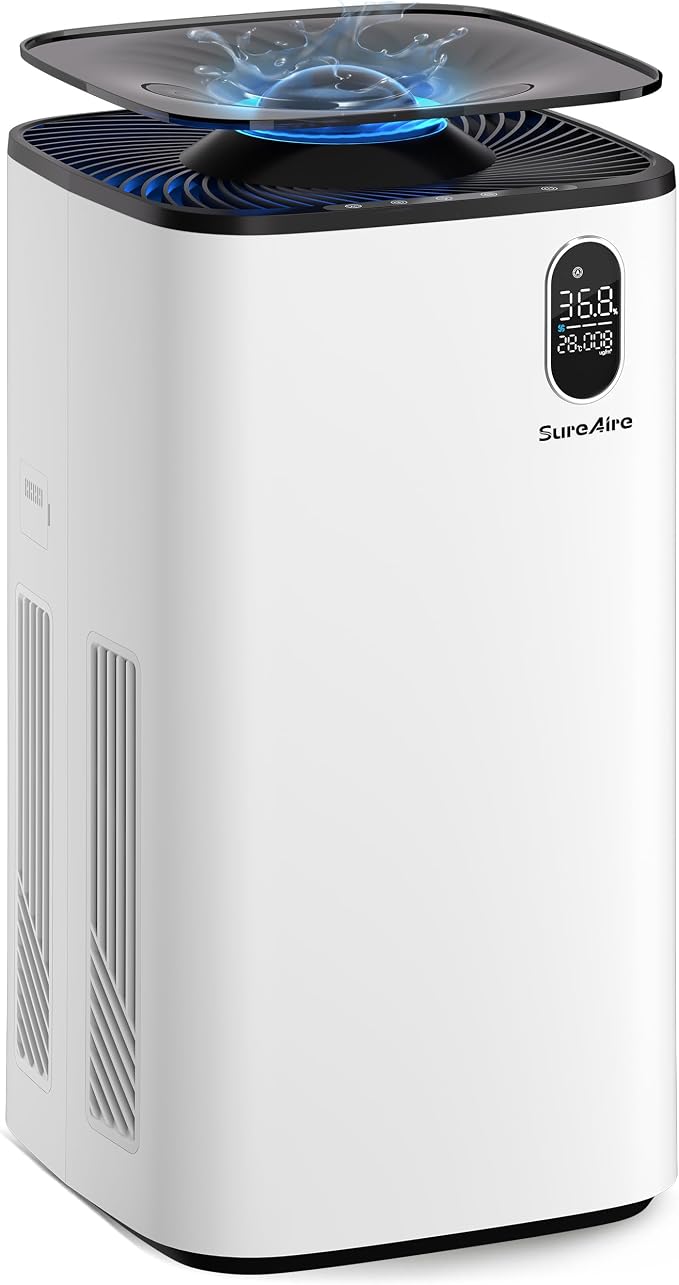 Air Humidifiers and Purifier for Bedroom - 6L Humidifier Air Purifier for Home Large Room, Effortless Refilling and Cleaning