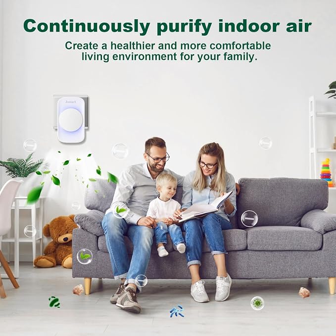 Air Ionizer for Home(6 pack), Ionic Air Purifier Plug in with 6 Carbon Fiber Tips, alternate product view 7