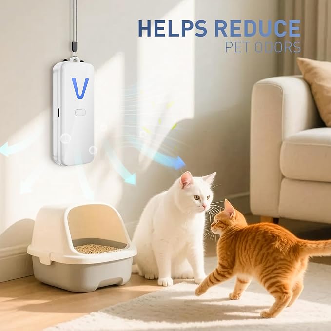 Air Ionizer, Negative Ion Air Purifier for Pet Homes and Small Spaces, Quiet Ozone Free Filterless Air Cleaner for Cat