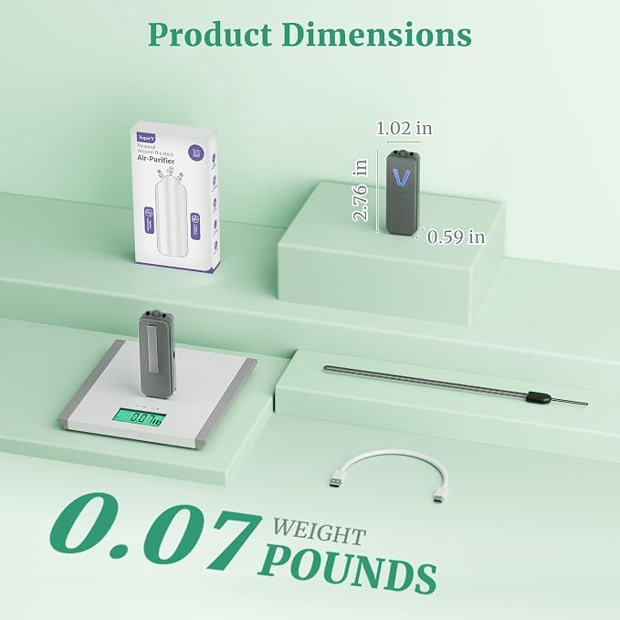 Air Ionizer, Negative Ion Air Purifier for Pet Homes and Small Spaces, Quiet Ozone Free Filterless Air Cleaner for Cat