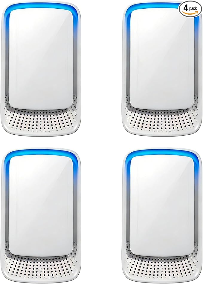 Air Ionizer Purifier for Home,4 Pack Negative Ion Air Purifier Plug in for Small Room, Bedroom Office Bathroom Basement,Quiet