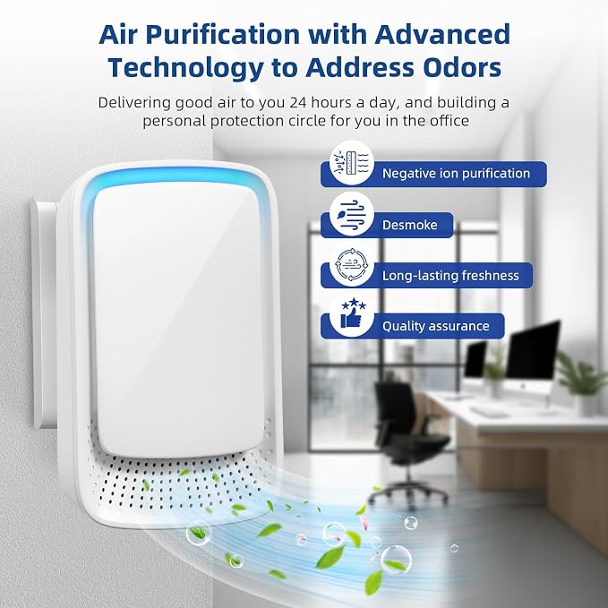 Air Ionizer Purifier for Home,4 Pack Negative Ion Air Purifier Plug in for Small Room, Bedroom Office Bathroom Basement,Quiet