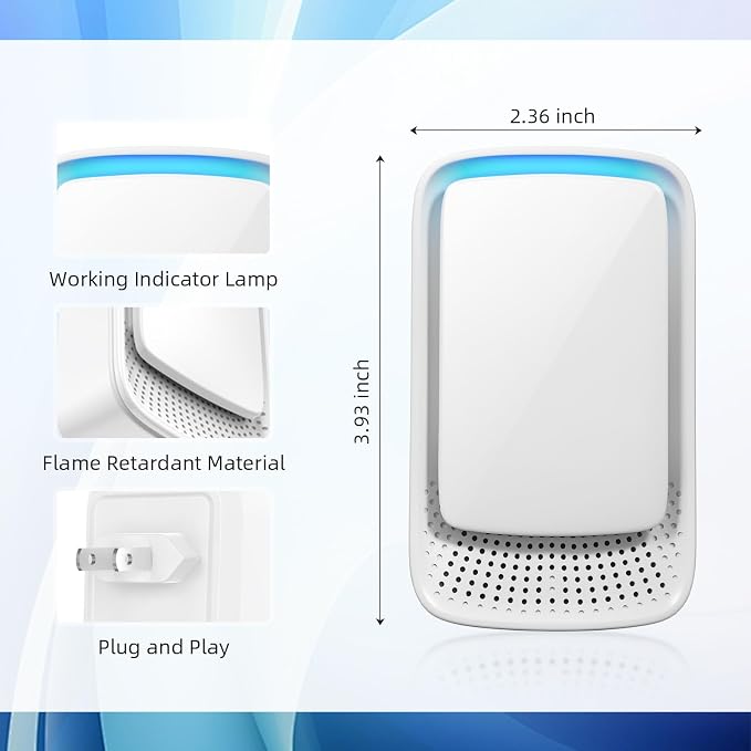 Air Ionizer Purifier for Home,4 Pack Negative Ion Air Purifier Plug in for Small Room, Bedroom Office Bathroom Basement,Quiet