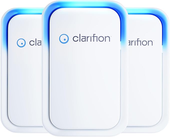 Air Ionizers for Home (3 Pack), Negative Ion Filtration System, Quiet Air Freshener for Bedroom, Office, Kitchen, Portable