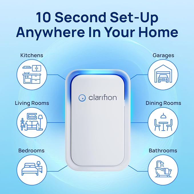 Air Ionizers for Home (3 Pack), Negative Ion Filtration System, Quiet Air Freshener for Bedroom, Office, Kitchen, Portable