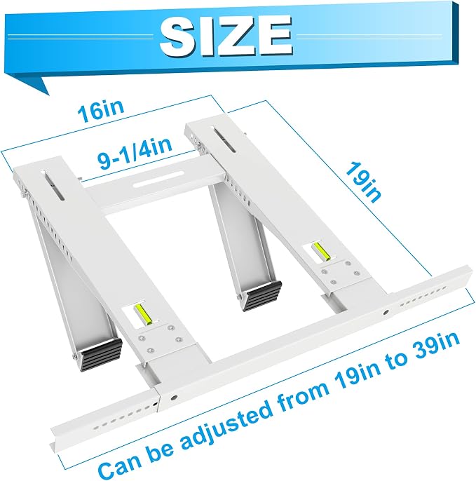 Window Air Conditioner Bracket, Drill-Less Window AC Support Heavy Duty, Easy Installation No Drilling Required, Up
