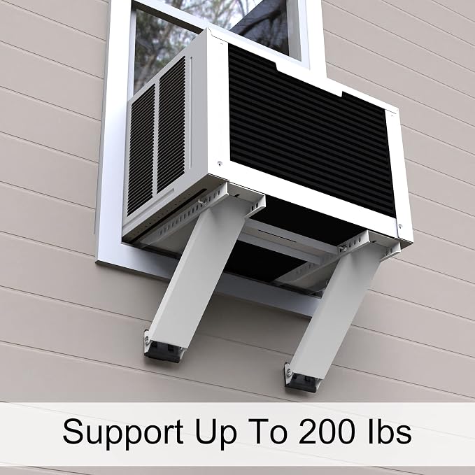 Window Air Conditioner Bracket, Drill-Less Window AC Support Heavy Duty, Easy Installation No Drilling Required, Up