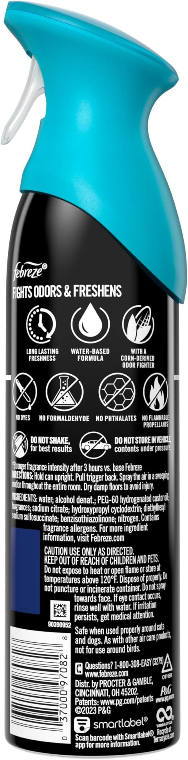 Air Mist Air Freshener Spray, Odor-Fighting Room Spray, Air Fresheners for Home and Bathroom and Kitchen, Aerosol Can