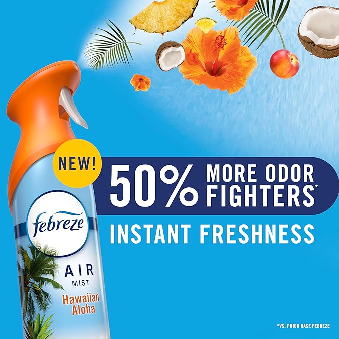 Air Mist, Air Freshener Spray, Odor Fighting Room Spray, Deodorizer for Home Bathroom Kitchen Office Apartment Dorm Room