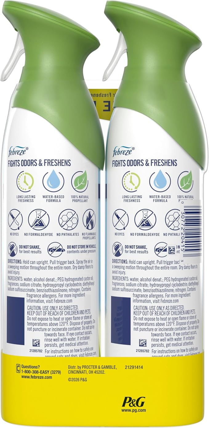 Air Mist, Air Freshener Spray, Odor Fighting Room Spray, Deodorizer for Home Bathroom Kitchen Office Apartment Dorm Room