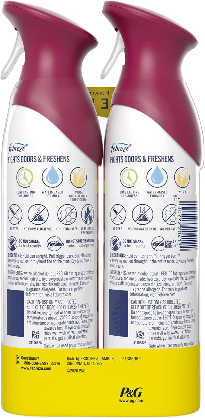 Air Mist, Air Freshener Spray, Odor Fighting Room Spray, Deodorizer for Home Bathroom Kitchen Office Apartment Dorm Room