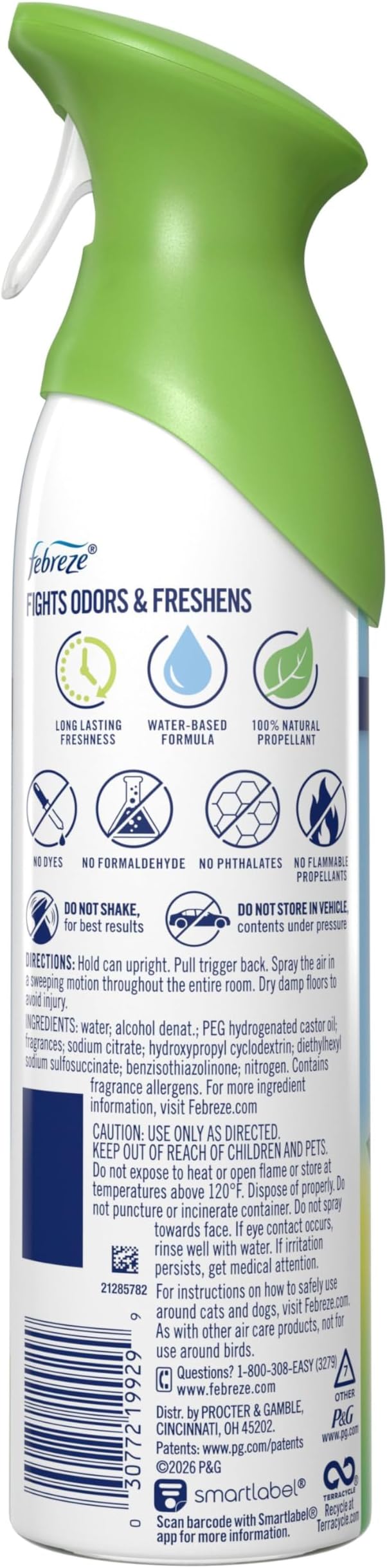 Air Mist, Air Freshener Spray, Odor Fighting Room Spray, Deodorizer for Home Bathroom Kitchen Office Apartment Dorm Room