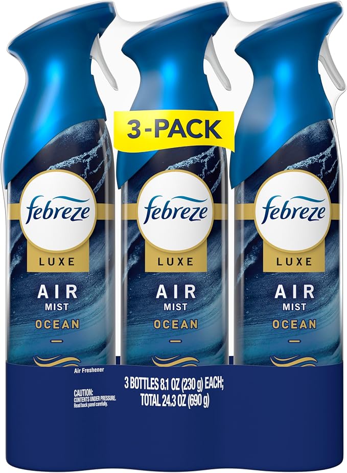 Air Mist, Luxe Air Freshener Spray, Odor Fighting Room Spray, Deodorizer for Home Bathroom Kitchen Office Apartment Dorm Room