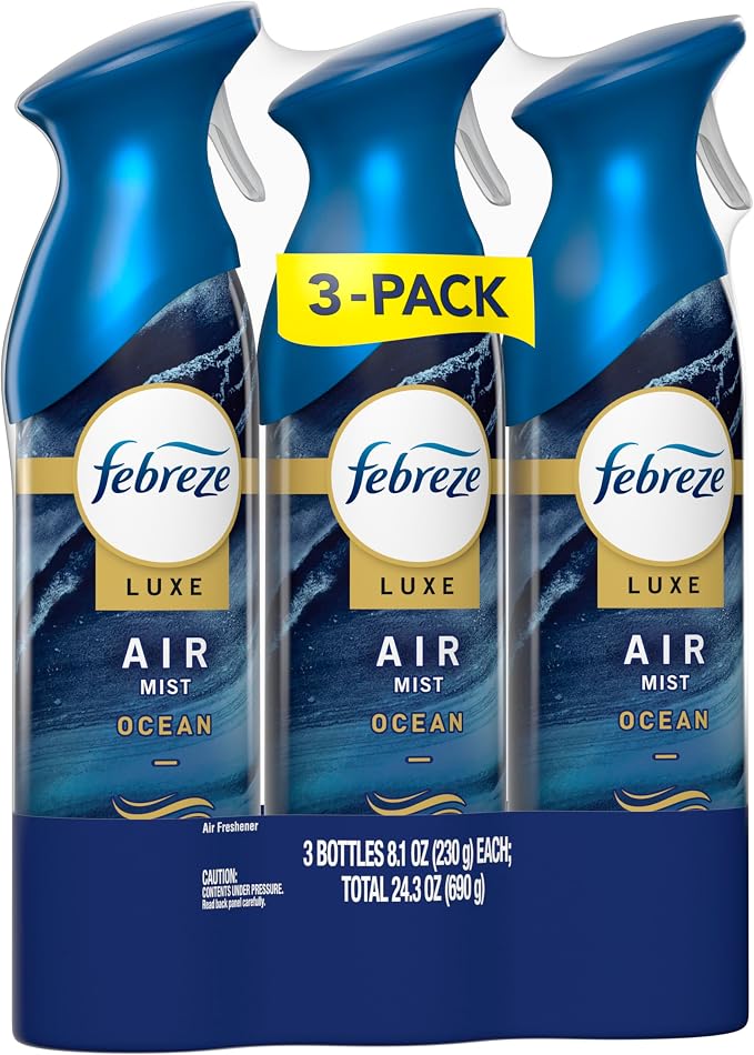 Air Mist, Luxe Air Freshener Spray, Odor Fighting Room Spray, Deodorizer for Home Bathroom Kitchen Office Apartment Dorm Room