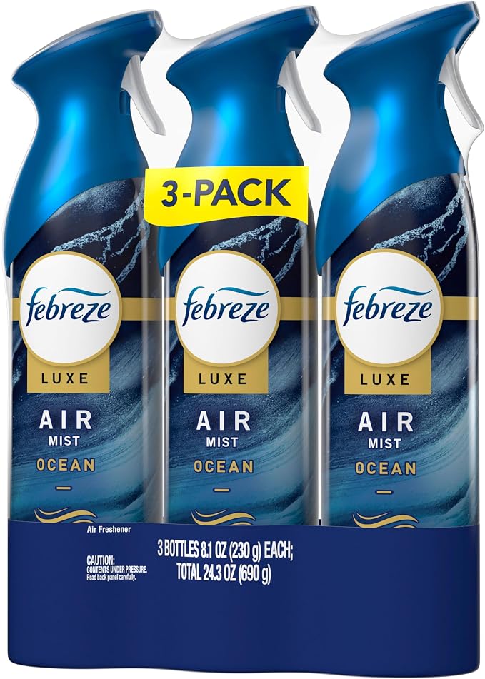 Air Mist, Luxe Air Freshener Spray, Odor Fighting Room Spray, Deodorizer for Home Bathroom Kitchen Office Apartment Dorm Room