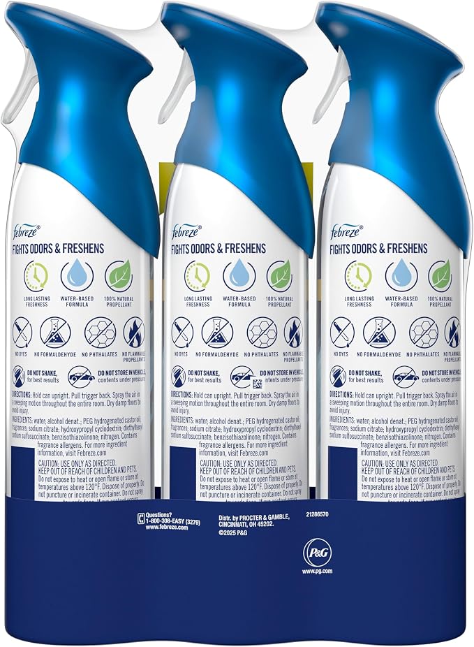 Air Mist, Luxe Air Freshener Spray, Odor Fighting Room Spray, Deodorizer for Home Bathroom Kitchen Office Apartment Dorm Room
