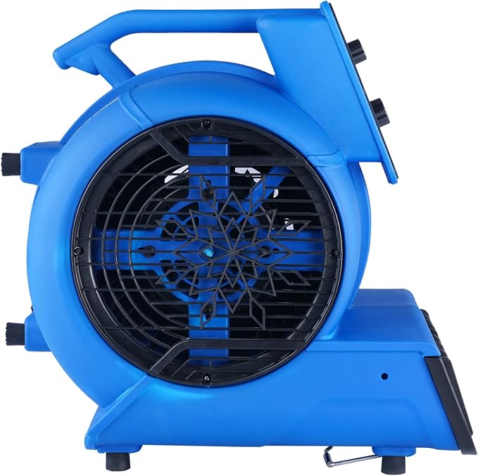 Air Mover, 1/2 HP 2600 CFM Carpet Dryer for Cooling and Ventilating, Portable Floor Blower Fan with 4 Blowing Angles and Time