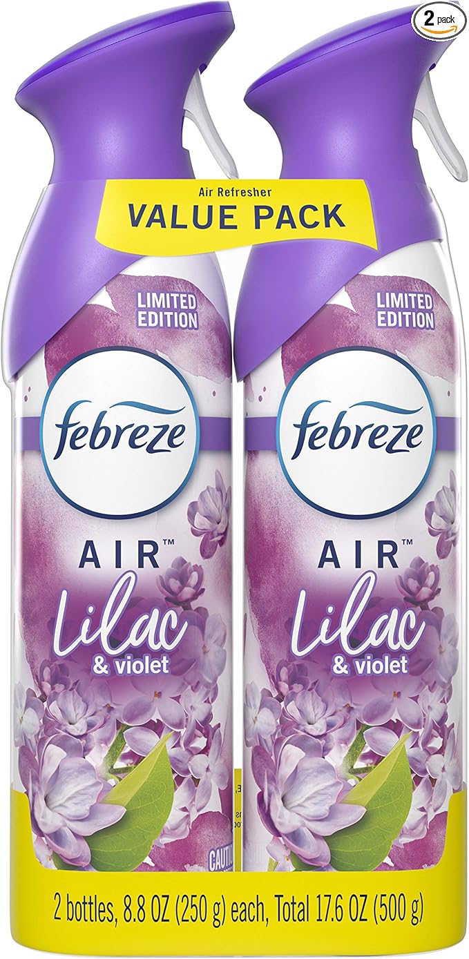 Air Odor-Eliminating Air Freshener, Lilac & Violet, 2 Ct, 8.8 Fl Oz Each (17.6 oz Total) 17.6 oz, product image