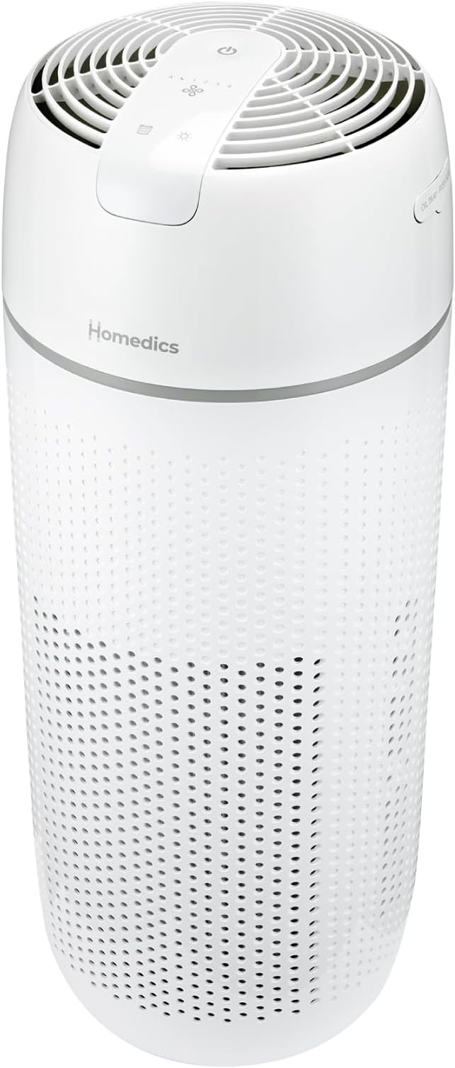 Air Purifier, 4-in-1 Tower for Extra Large Rooms up to 1,692 Square Feet, 99% HEPA-Type Filtration for Smoke, Allergens