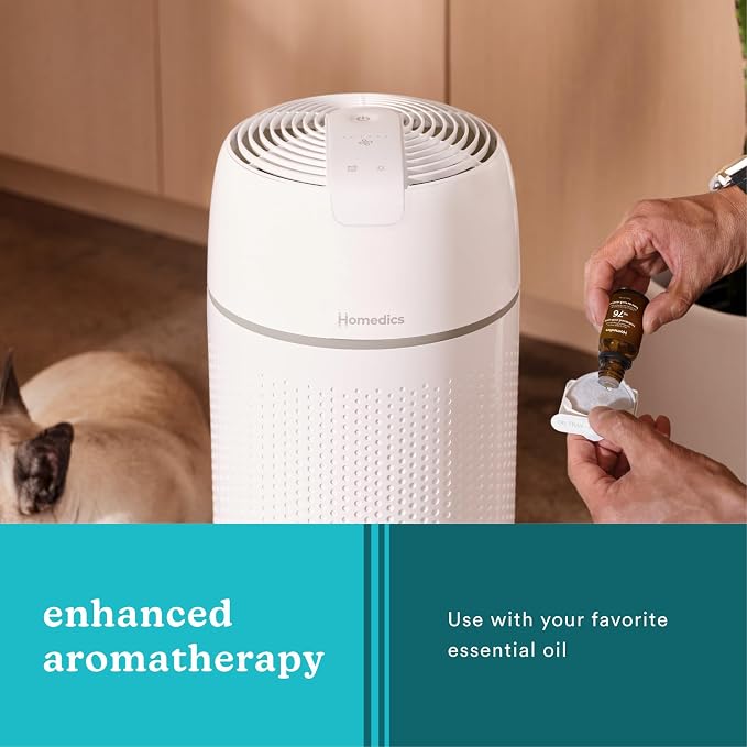 Air Purifier, 4-in-1 Tower for Extra Large Rooms up to 1,692 Square Feet, 99% HEPA-Type Filtration for Smoke, Allergens