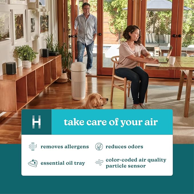 Air Purifier, 4-in-1 Tower for Extra Large Rooms up to 1,692 Square Feet, 99% HEPA-Type Filtration for Smoke, Allergens