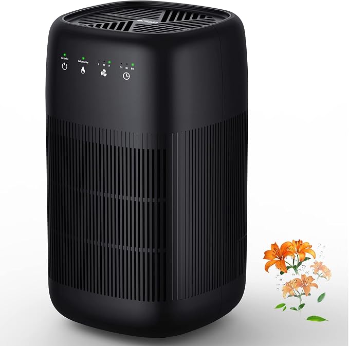 Air Purifier and Dehumidifier in 1, Air Purifier with Efficient Filter, Small Dehumidifier Combined with Air Cleaner, product