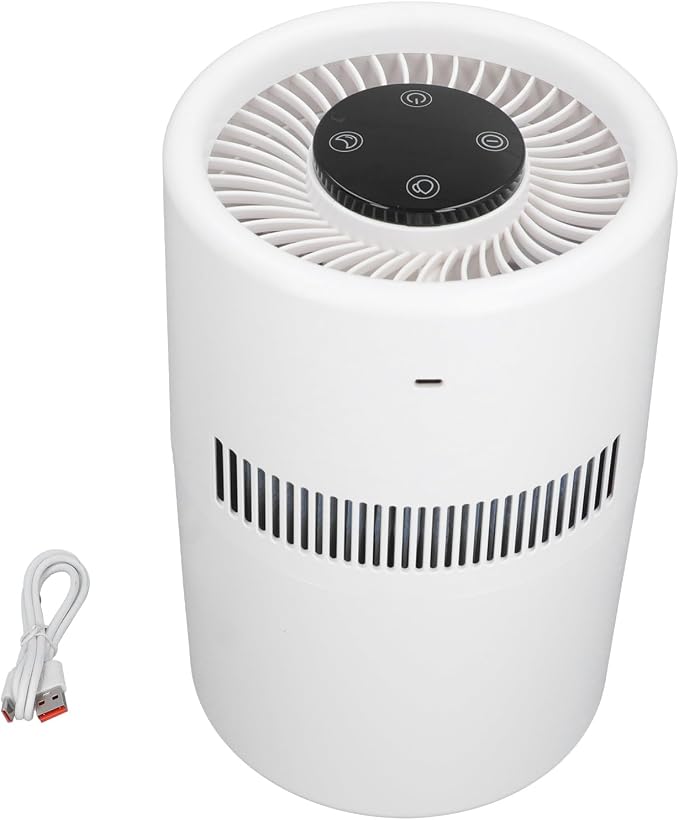Air Purifier and Humidifier, 2 in 1 5W 4L Water Tank Quiet Evaporative Humidifier and Air Purifier Combo for Office Bedroom