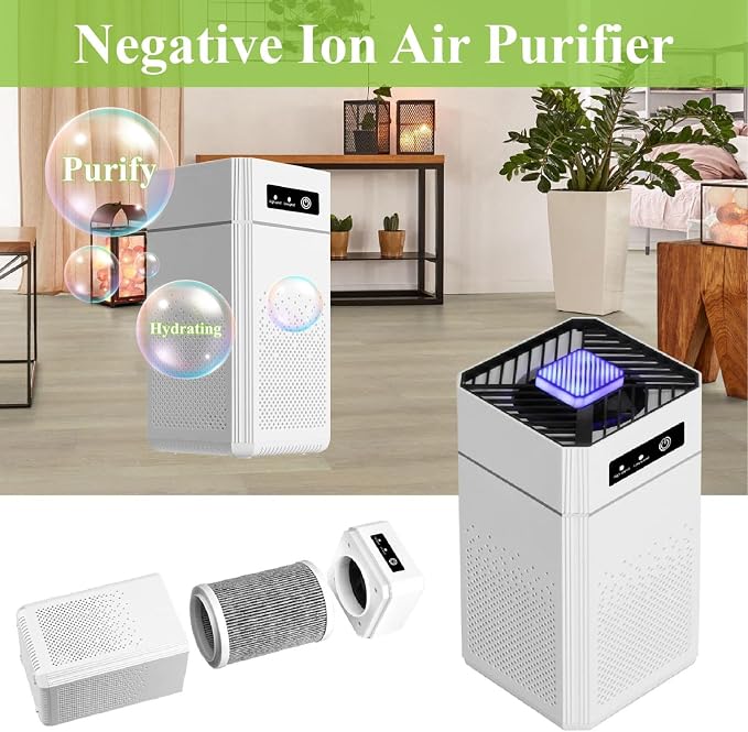 Air Purifier for Bedroom, Office & Home – Portable Air Cleaner with Multi-Layer Filter, Quiet Operation, USB Powered, Night
