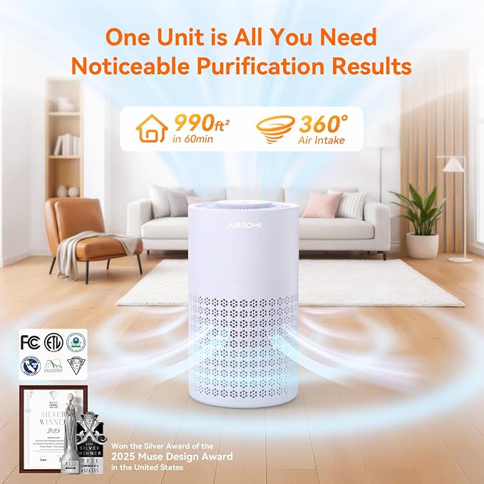 Air Purifier for Bedroom with A2001 Lavender Purple, alternate product view 2