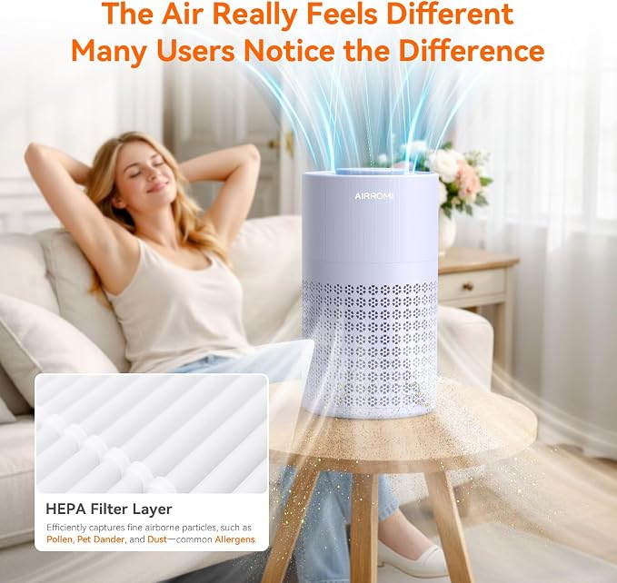 Air Purifier for Bedroom with A2001 Lavender Purple, alternate product view 8