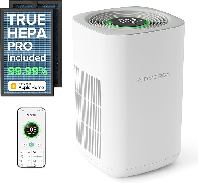 Air Purifier for Home Bedroom Large Room 1050 Sq Ft Air Filters PM2.5 Display Smart Air Cleaner Works with HomeKit, product