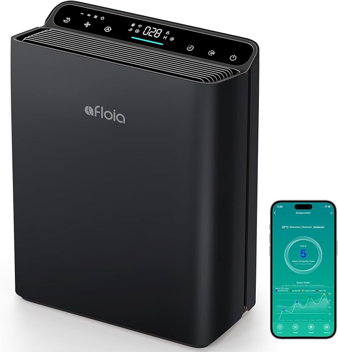 Air Purifier for Home Bedroom Large Room Up to 2000Ft2,Smart APP&Voice Control with Air Quality Sensor, Washable Pre Filter