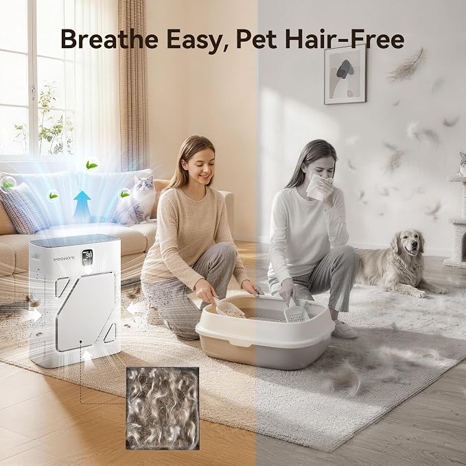 Air Purifier for Home Large Room 2600ft2, H13 HEPA Filter, Double Air Intake, PM2.5 Air Quality Display, Auto Mode, alternate