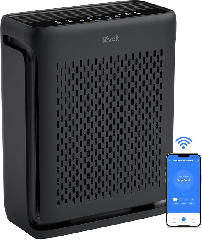 Air Purifier for Home Large Room Up to 1073Ft2 with Air Quality Monitor, AHAM VERIFIDE, Smart WiFi, Washable Pre-Filter, HEPA