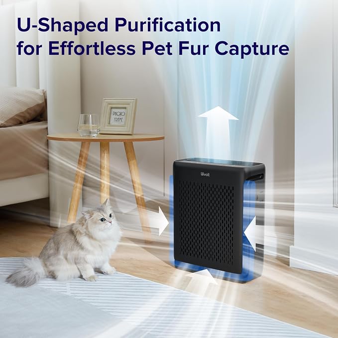Air Purifier for Home Large Room Up to 1073Ft2 with Air Quality Monitor, AHAM VERIFIDE, Smart WiFi, Washable Pre-Filter, HEPA