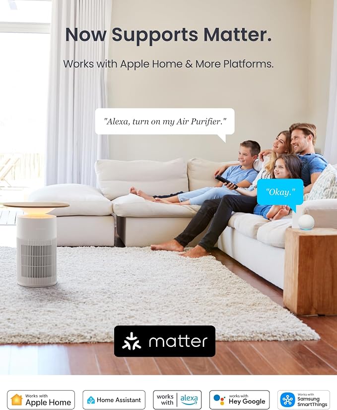 Air Purifier for Home Large Room up to 3620 ft2, Pet Mode, Support Matter, 21dB, Washable Pre-filter, Aromatherapy, alternate