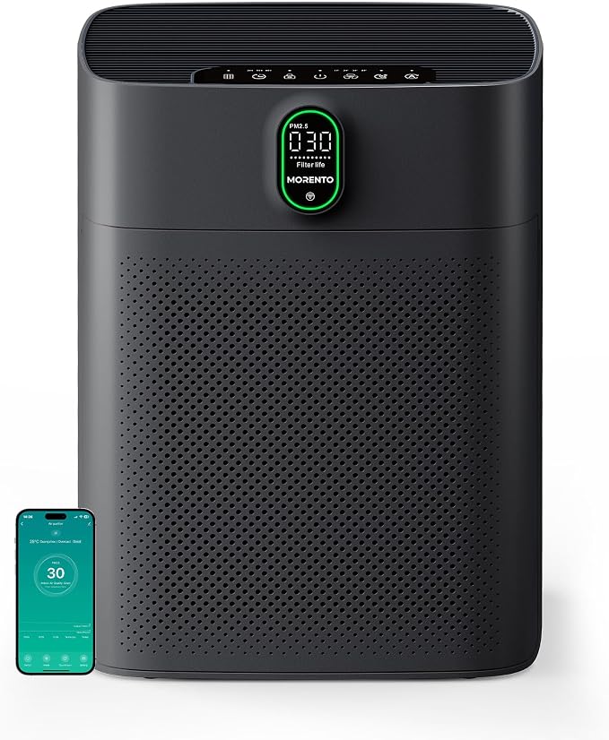 Air Purifier for home Large Rooms up to 1076 ft2, Wi-Fi and Alexa compatible, PM2.5 Air Quality Display, Auto Mode, product