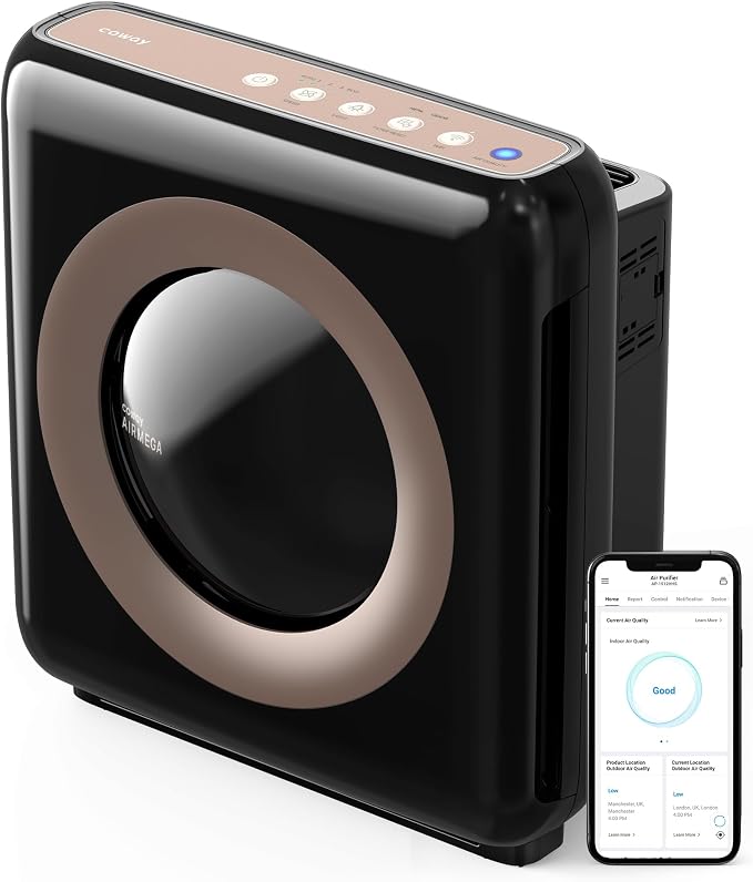 Air Purifier for Home Up to 1,575ft2, App-Enabled Smart Technology, Compatible with Amazon Alexa, HEPA Filter for Smoke