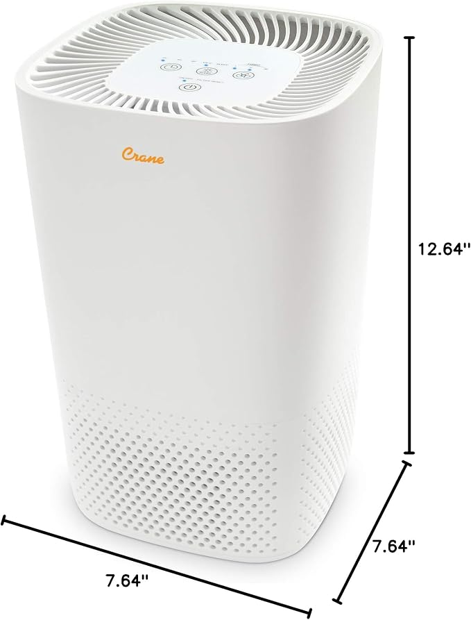 Air Purifier with True HEPA Filter, UV Light, 250 Sq Feet Coverage, Timer Function, Sleep Mode, Washable Particle Filter