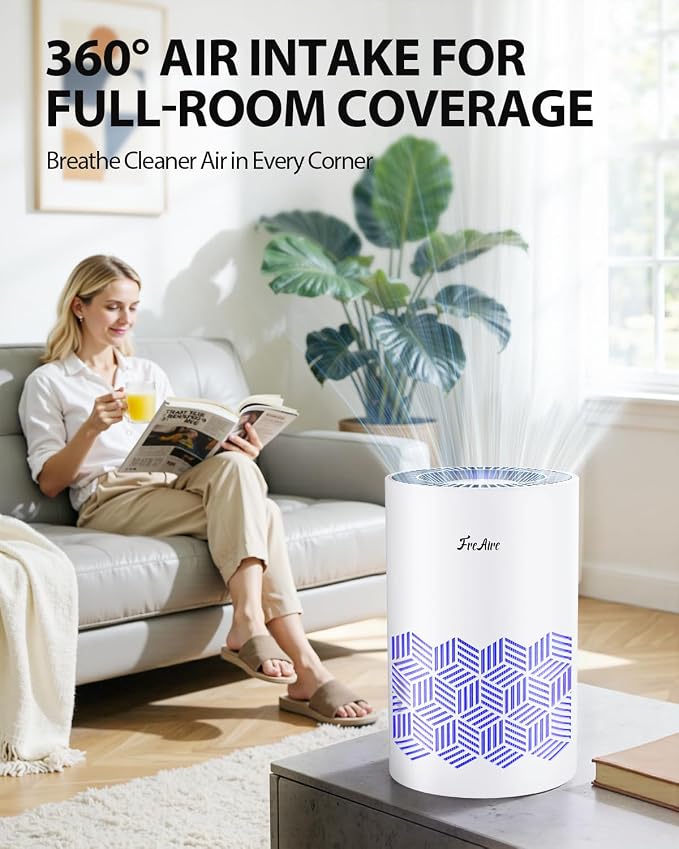 Air Purifiers for Bedroom, Air Purifier with Lights, HEPA Air Purifier Removes Dust Smoke Pollen Dander Smell, alternate