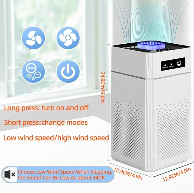 Air Purifiers for Bedroom HEPA Air Purifier With Aromatherapy Function For Pet Smoke Pollen Dander Hair 20dB Air, alternate