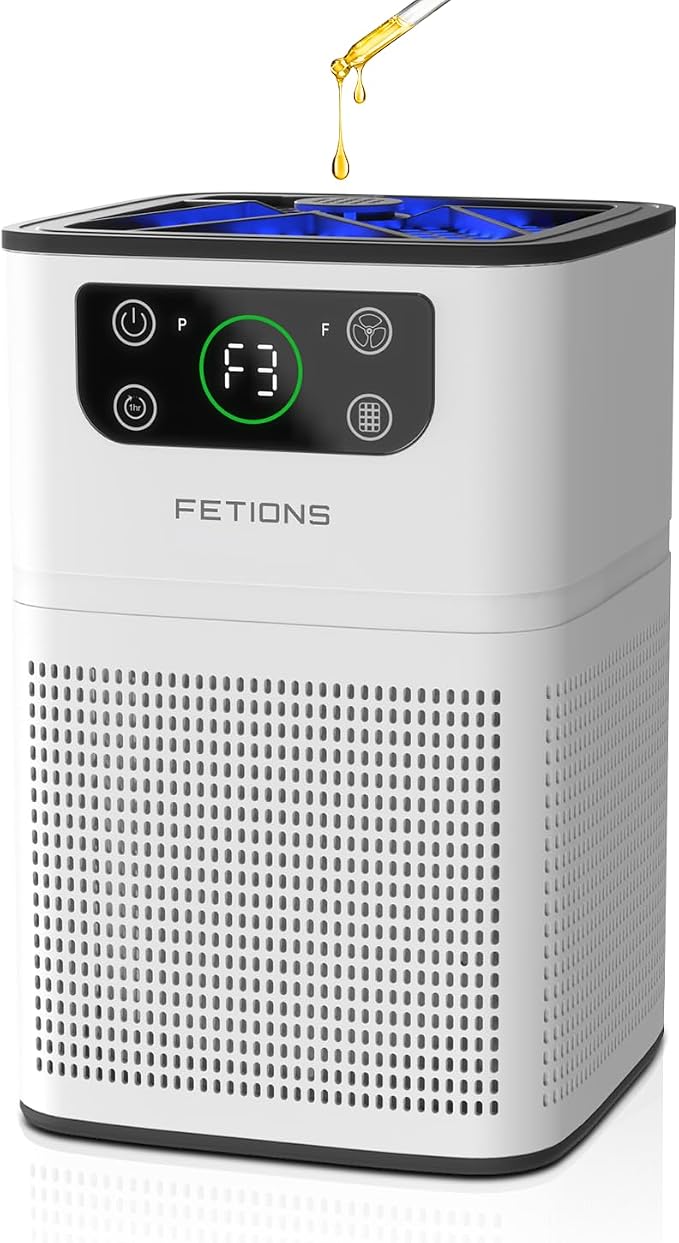 Air Purifiers for Bedroom Home, FETIONS Air Cleaner with Fragrance Sponge Sleep Mode 3-in-1 Filtration System, product image