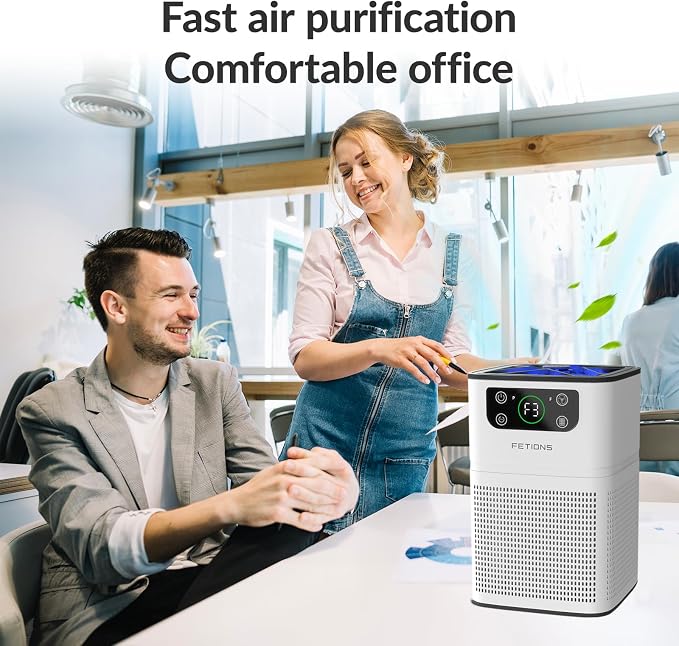 Air Purifiers for Bedroom Home, FETIONS Air Cleaner with Fragrance Sponge Sleep Mode 3-in-1 Filtration System, alternate