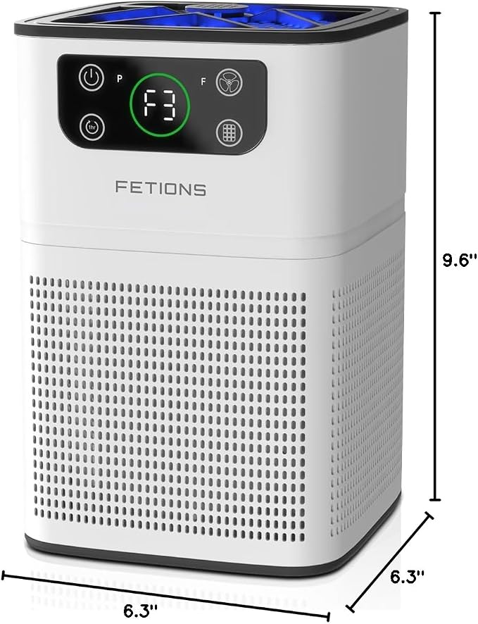 Air Purifiers for Bedroom Home, FETIONS Air Cleaner with Fragrance Sponge Sleep Mode 3-in-1 Filtration System, alternate