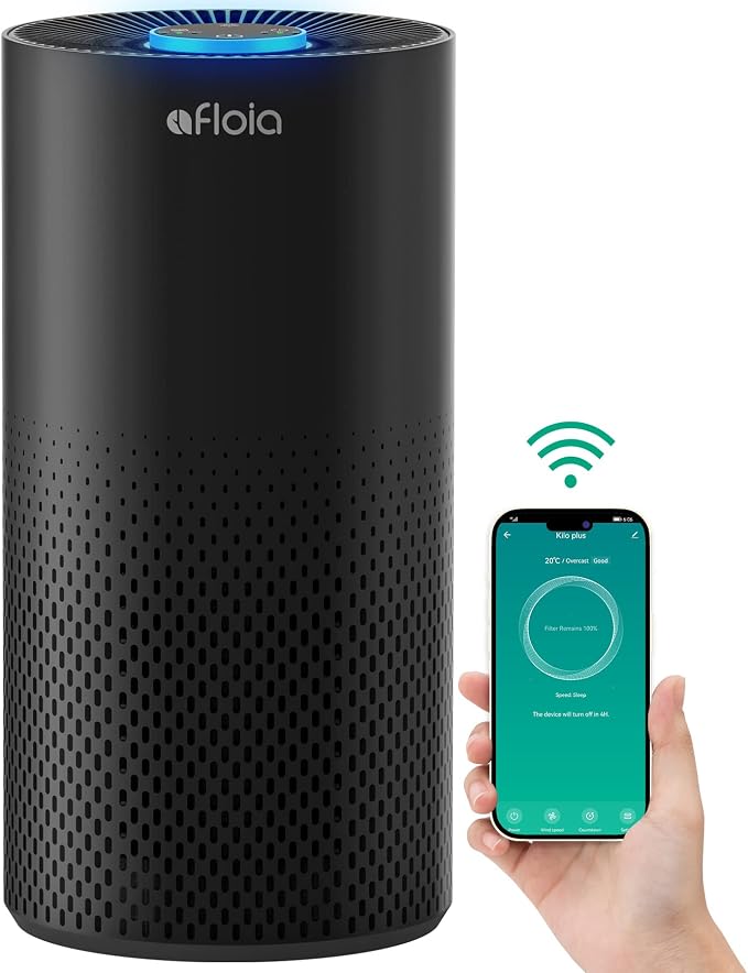 Air Purifiers for Bedroom Home Large Room, 2.4GHz Wi-Fi Smart 3 in 1 Filter Air Purifiers for Pets Allergy Odor Smoke Dust